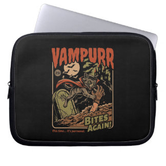 Funda Para Portátil ¡Vampurr muerde de nuevo! Gato divertido Halloween
