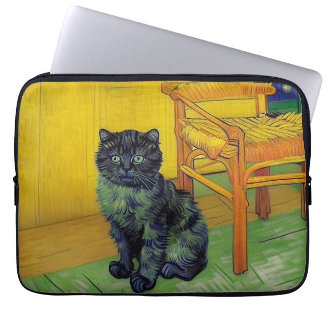 Funda Para Portátil Van Gogh Black Cat (Frente)