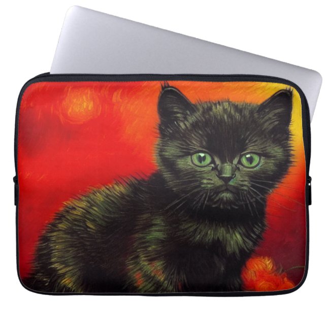 Funda Para Portátil Van Gogh Black Kitten (Frente)