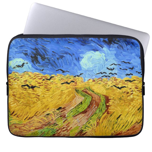 Funda Para Portátil Van Gogh - Campo de trigo con cuervos, (Frente)