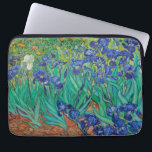 Funda Para Portátil Van Gogh Irises. Impresionismo floral vintage azul<br><div class="desc">Van Gogh "Irises" manga portátil. El arte del impresionismo floral azul.</div>