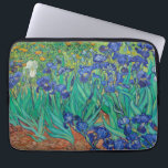 Funda Para Portátil Van Gogh Irises. Impresionismo floral vintage azul<br><div class="desc">Van Gogh "Irises" manga portátil. El arte del impresionismo floral azul.</div>