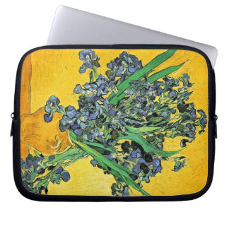 Funda Para Portátil Van Gogh - Jarrón con Lirios de Fondo Amarillo