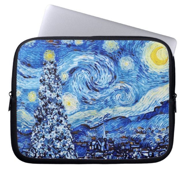Funda Para Portátil Van Gogh - Noche Starry - Navidades (Frente)