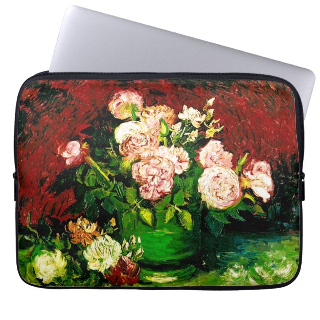 Funda Para Portátil Van Gogh Peonies y Rosas (Frente)