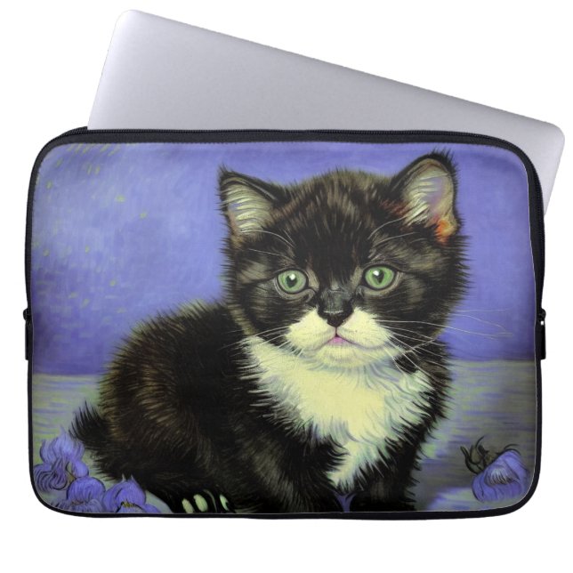 Funda Para Portátil Van Gogh Tuxedo Kitten (Frente)