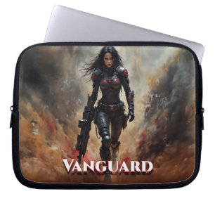 Funda Para Portátil Vanguard – Guerrera Futurista Femenina