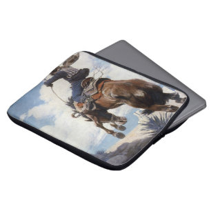 Funda Para Portátil Vaqueros occidentales del vintage, Bucking por NC