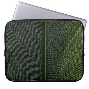 Funda Para Portátil Vara verde metalizado sobre textil de pinstripe bl
