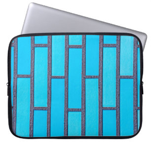 Funda Para Portátil Vector de ladrillo verde azulado y gris