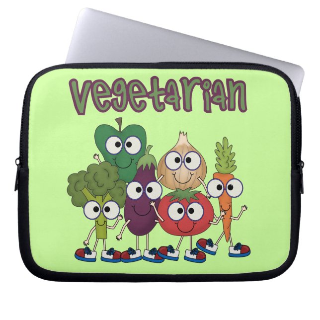 Funda Para Portátil Vegetariano (Frente)