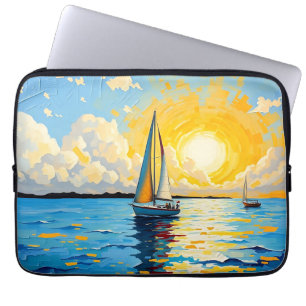 Funda Para Portátil Velero al atardecer