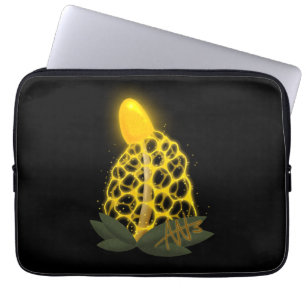 Funda Para Portátil Velo mágico de novia hongo amarillo espárrago