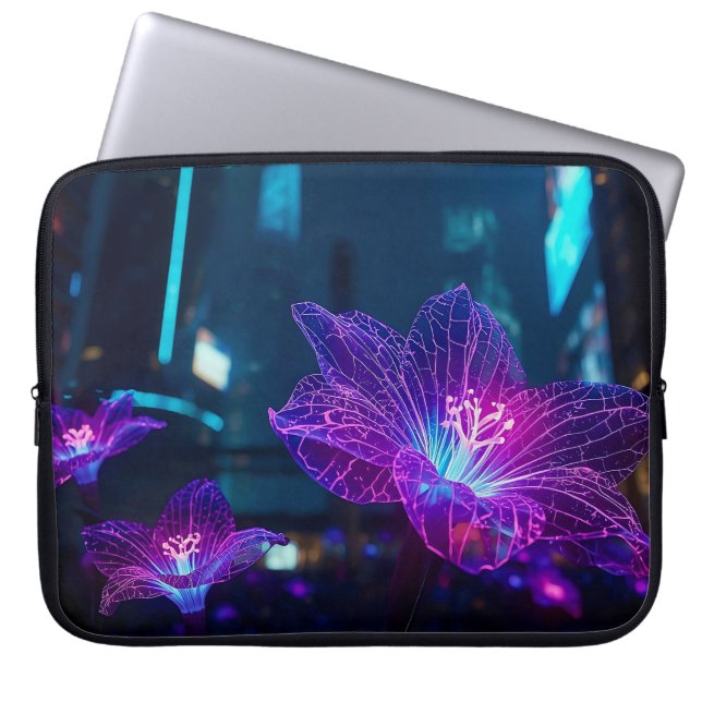Funda Para Portátil Venas neón abstractas 15' (Frente)