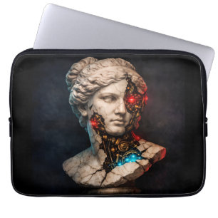 Funda Para Portátil Venus Mecánica: Arte de Estatuas Cyberpunk