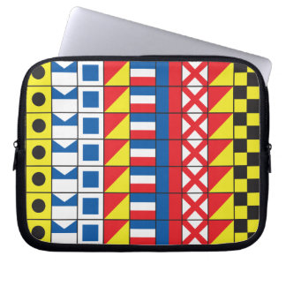 Funda Para Portátil Ver Patrón de las Banderas de Señales de Valor_Me 