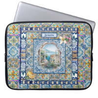 verano azulejos azules florales italianos cítricos