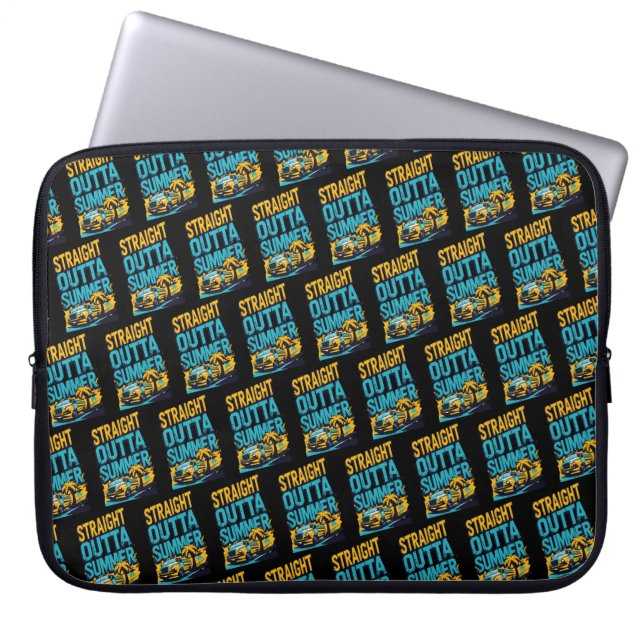 Funda Para Portátil Verano directo hacia fuera - Retro de vuelta a la  (Frente)