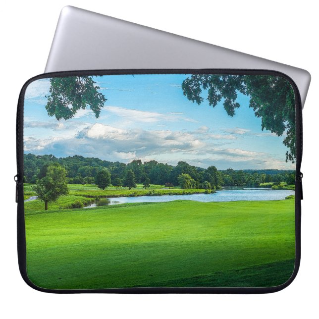 Funda Para Portátil Verano En El Campo De Golf (Frente)
