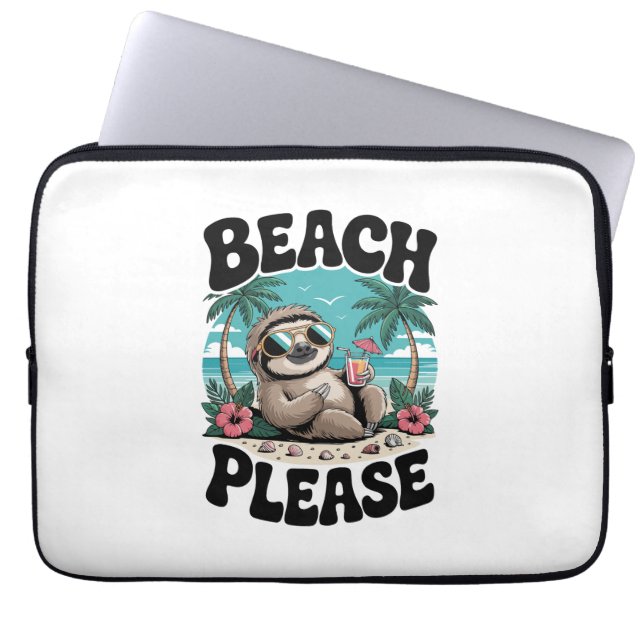 Funda Para Portátil Verano Roatan Honduras Sloth (Frente)