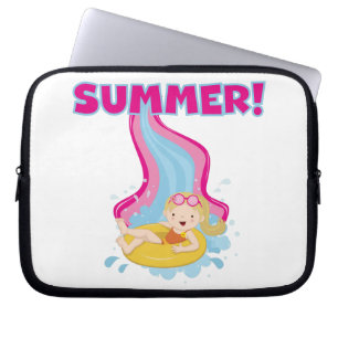 Funda Para Portátil Verano rubio del chica