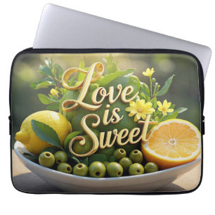 Funda Para Portátil Verano soleado Lemones, aceitunas, rodajas de cítr
