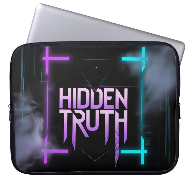 Funda Para Portátil Verdad Oculta - Diseño Neon Cyberpunk (Frente)
