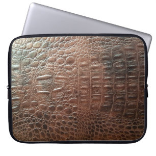 Funda Para Portátil Verdadero fondo de textura de cuero, embo
