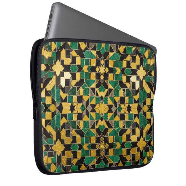 Funda Para Portátil verde amarillo  (Anverso derecho)