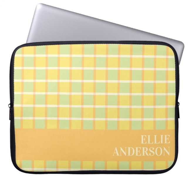 Funda Para Portátil Verde Amarillo Naranja Personalizado de Damas Mode (Frente)