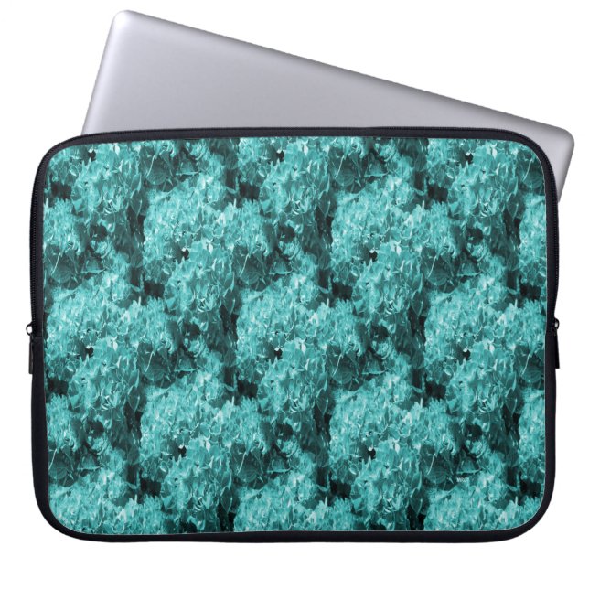 Funda Para Portátil Verde azulado mi corazón... (Frente)