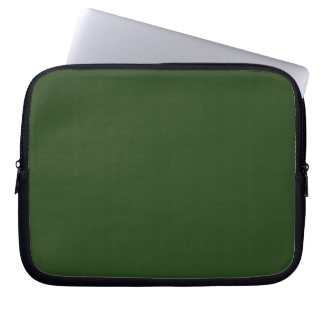 Funda para portátil verde bosque oscuro (Frente)