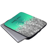 Verde menta y falso purpurina personalizados