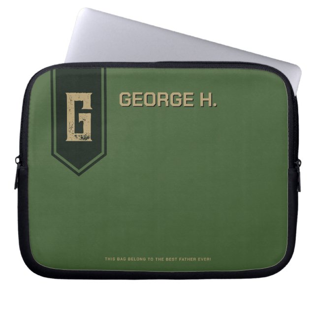 Funda Para Portátil Verde militar (Frente)