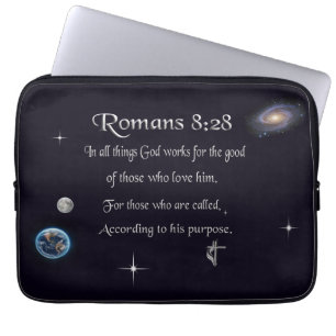 Funda Para Portátil versículo bíblico cristiano Romanos 8:28