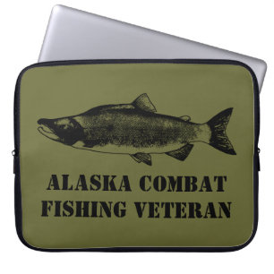 Funda Para Portátil Veterano de la Pesca de Combate de Alaska