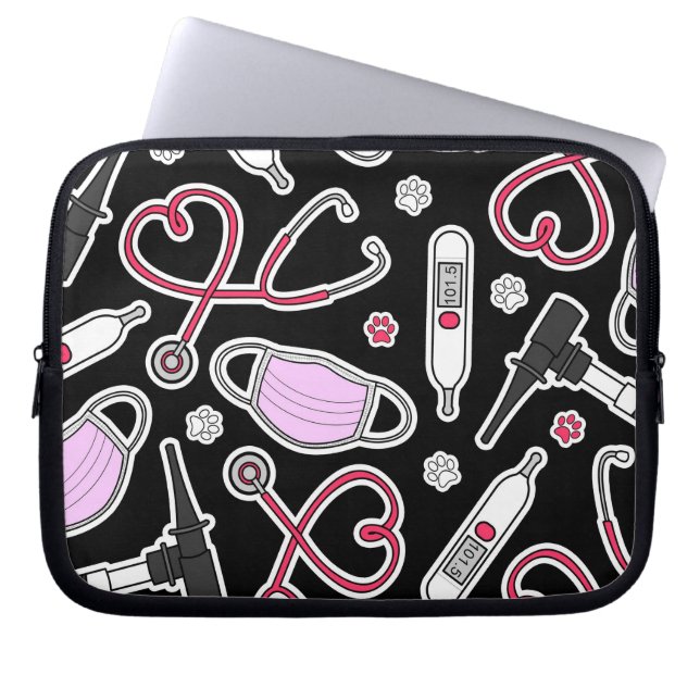 Funda Para Portátil Veterinario lindo/amor veterinario del técnico (Frente)