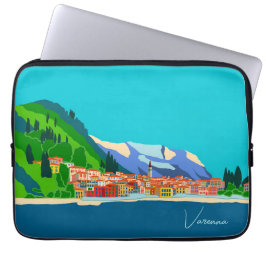Funda Para Portátil Viaje en Ilustracion de Varenna Como Italia