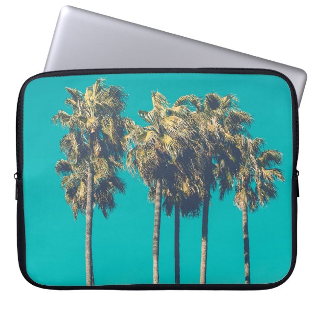 Funda Para Portátil Vibe Retro de Palmeras Tropicales (Frente)