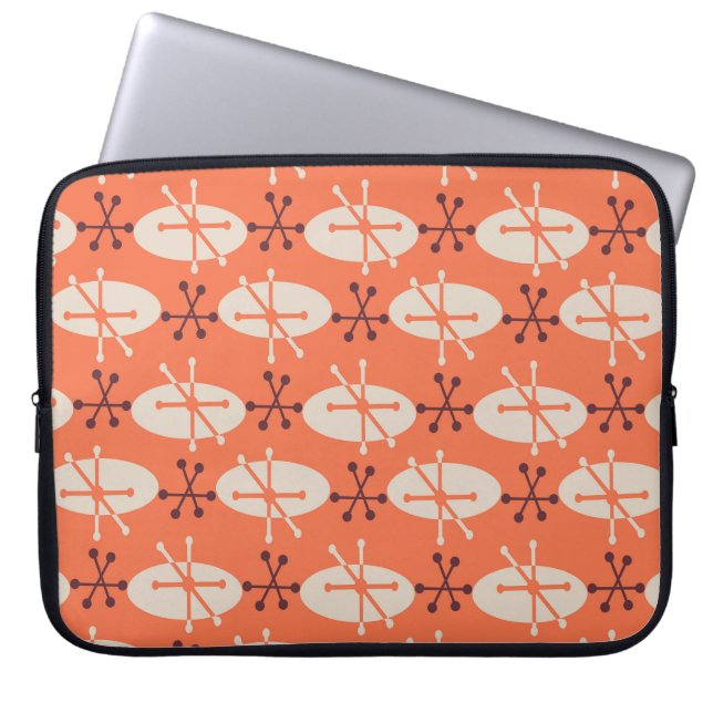 Funda Para Portátil Vibes retro: Patrón de ráfagas geométricas (Frente)