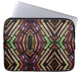 Funda Para Portátil Vibra Vidrio Teñido Patrón de Joyas Coloridas