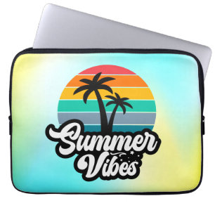 Funda Para Portátil Vibraciones de Verano con Diseño de Palmeras