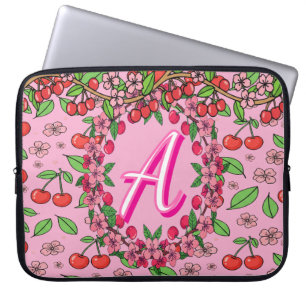 Funda Para Portátil Vibraciones rojas de cereza Kawaii Estética femeni