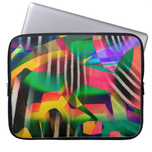 Funda Para Portátil vibrant color mixed digital pattern design made wi