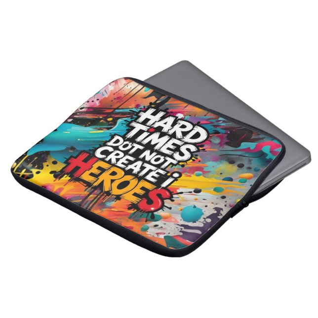 Funda Para Portátil Vibrant Gradient Typographical Create Heroes  (Superior anverso)
