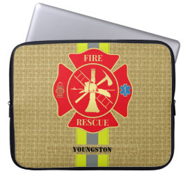 Funda Para Portátil Vibrante bombero cruza arte maltés