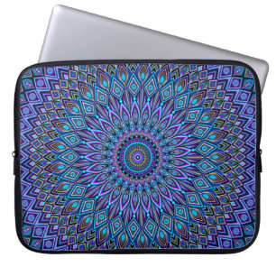 Funda Para Portátil Vibrante dorado Verde azulado morado azul de Boho