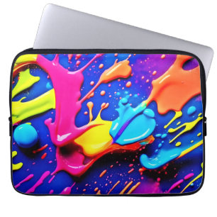 Funda Para Portátil Vibrante obra de arte de pintura de neón