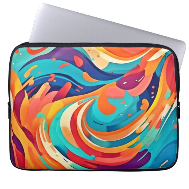 Funda Para Portátil Vibrante paisaje de sueños abstracto (Frente)