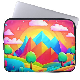 Funda Para Portátil Vibrante paisaje Personalizado arcoiris